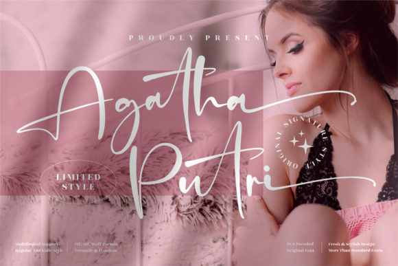 Agatha Putri: A Delicate Script Font for Elegant Web Design