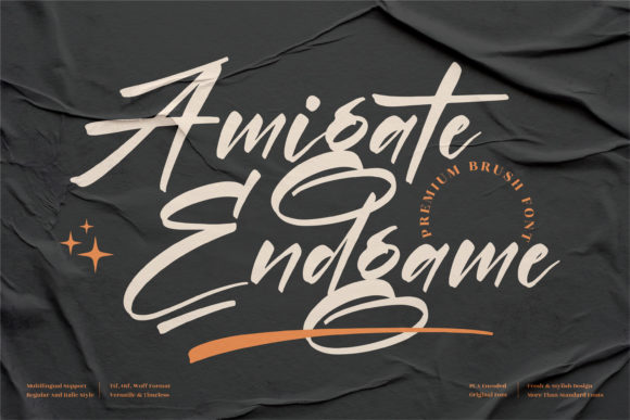 Amigate Endgame: A Bold Handwritten Font for Dynamic Web Design