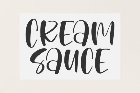 Cream Sauce: A Lush, Elegant Script Font