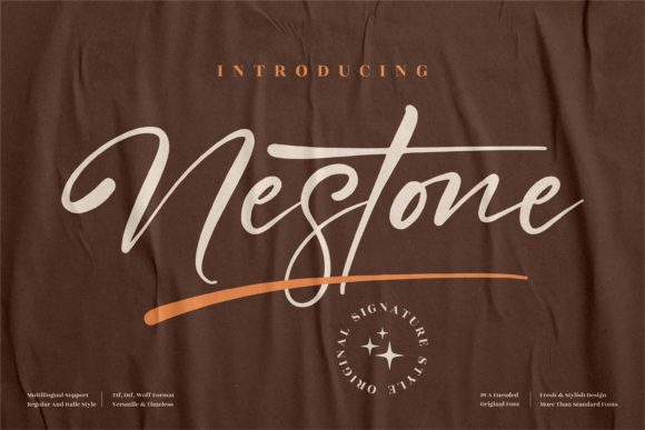 Elevate Your Editorial Design with Nestone Script Font