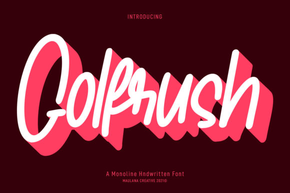 Golfrush: A Script Amp Font for Creative Projects