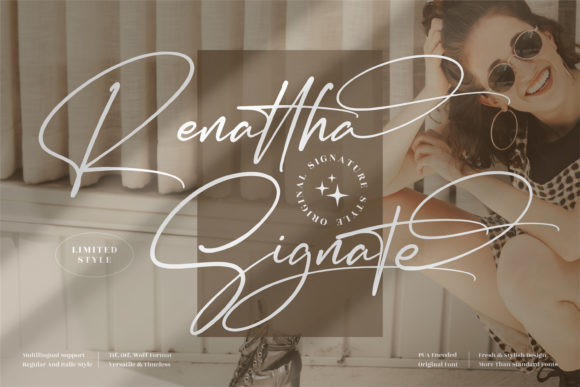 Renattha Signate: A Graceful Script Font for Web Design