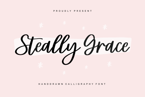 Steally Grace: A Cursive Script Font for Elegant Editorial Design